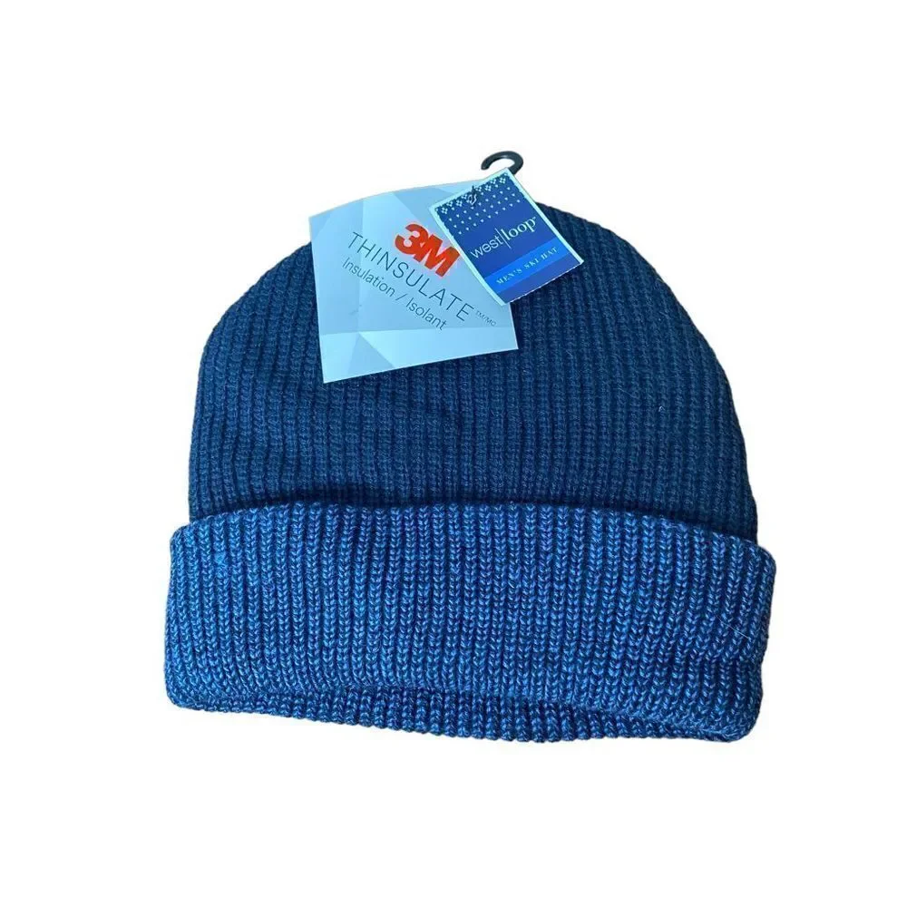 West Loop 3m thinsulate mens blue ski cap